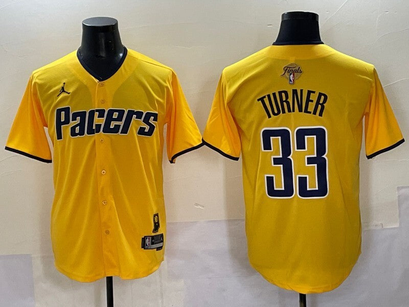 Indiana Pacers #33 Myles Turner nba Collaboration ( Style 1