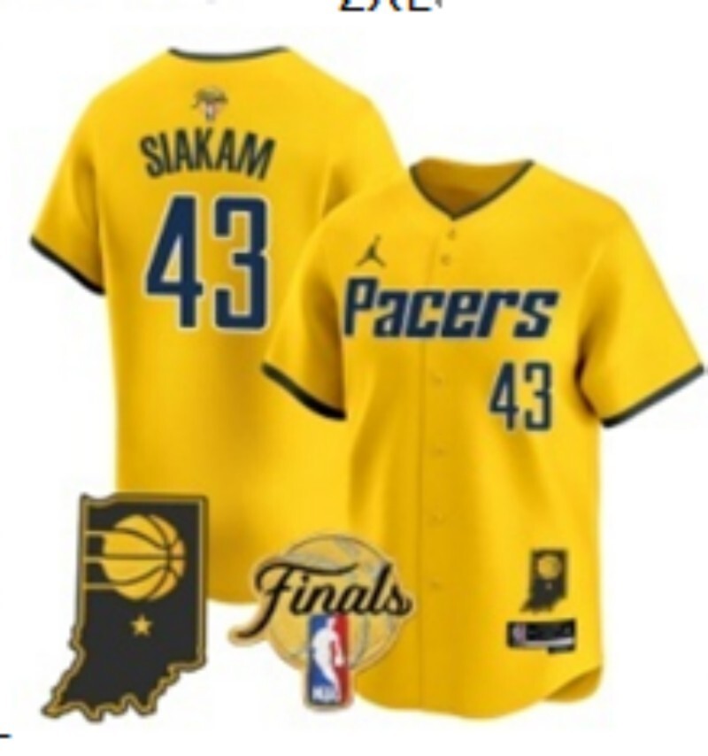 Indiana Pacers #43 Pascal Siakam nba Collaboration Style 4