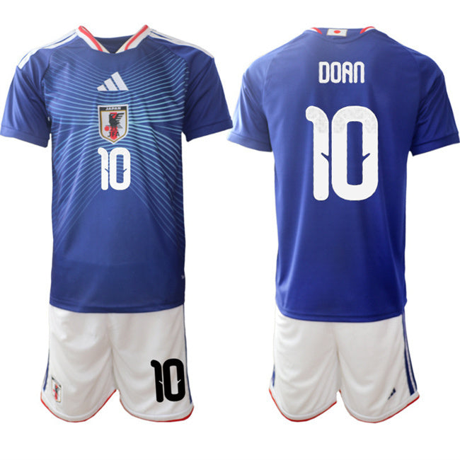 Japan #10 Ritsu Doan Blue 2026 World Cup Home Soccer Jersey Suit