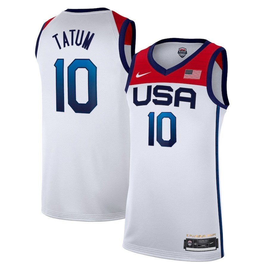 Jayson Tatum USA Basketball 2020 Summer Olympics Player Jersey - White Style 2