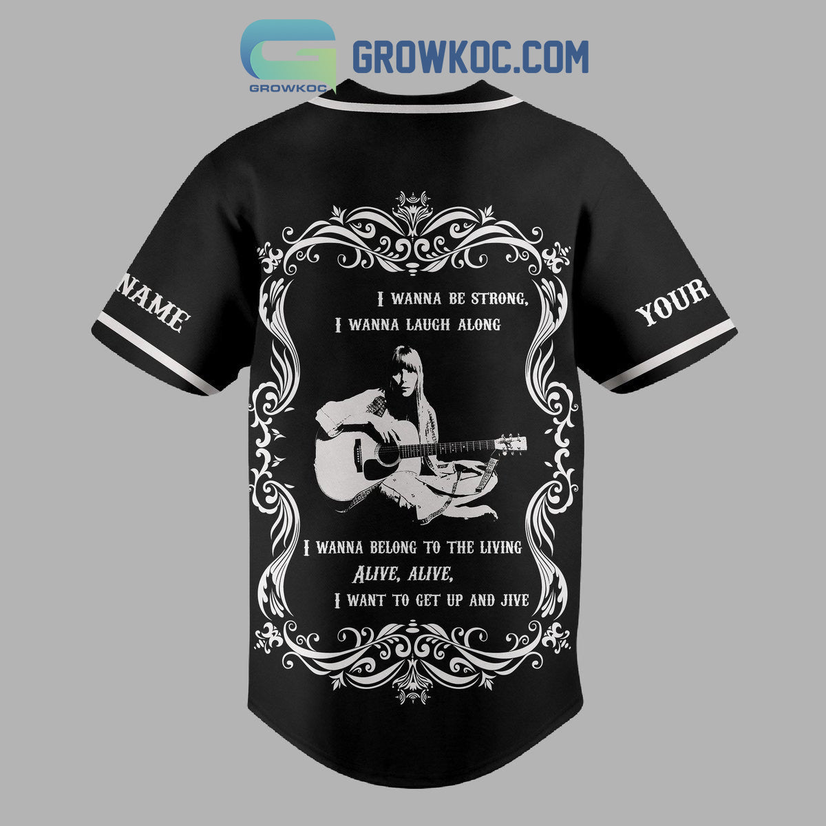 Joni Mitchell Wish I Could Find A River I Could Skate Away On Personalized Baseball Jersey