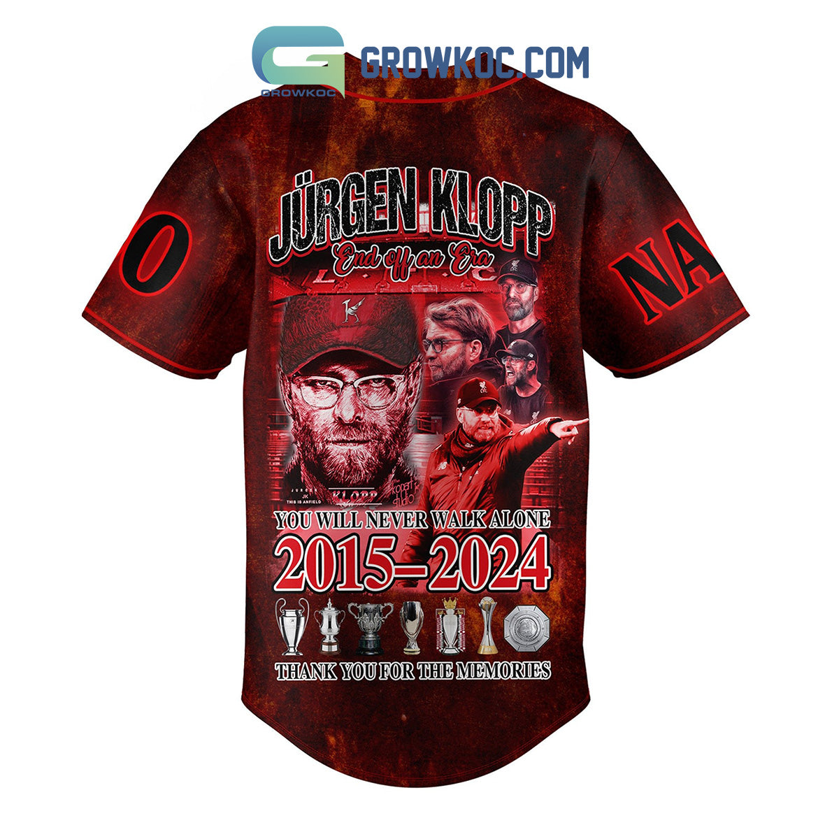 Jurgen Klopp End Of An Era 2015 2024 Liverpool Memories Personalized Baseball Jersey