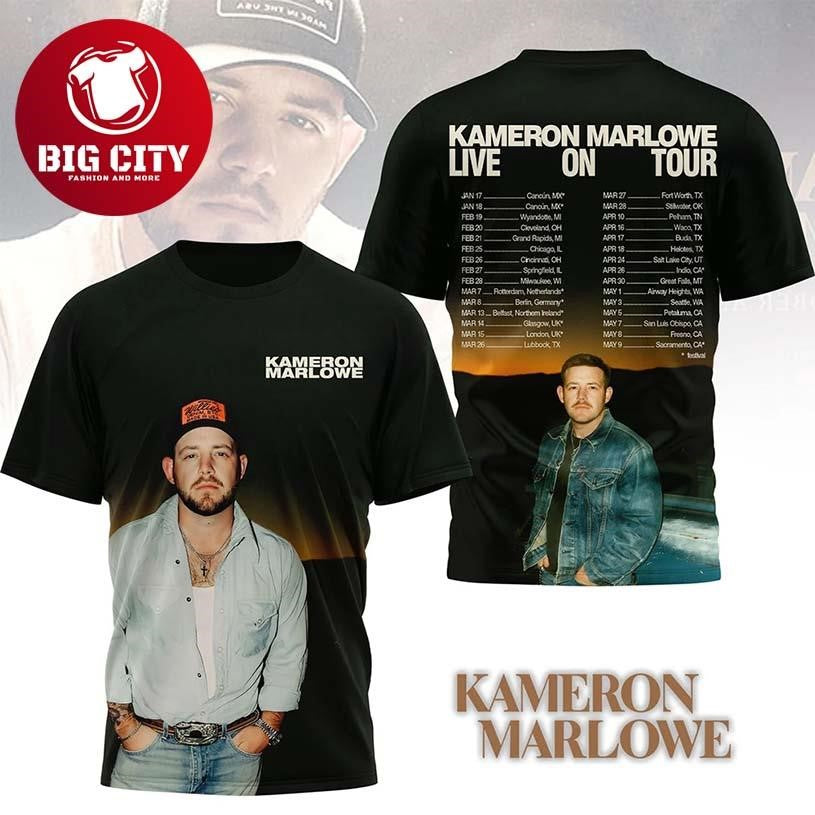 Kameron Marlowe Live On Tour 2026 Two Sided Shirt