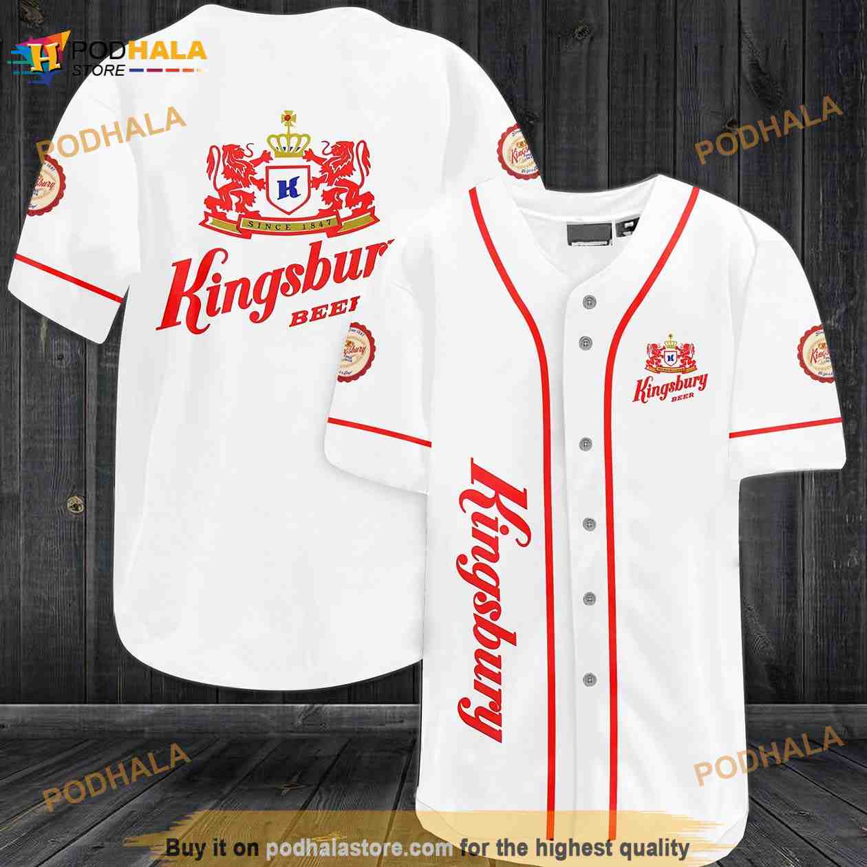 Kingsbury Beer 3D Baseball Jersey