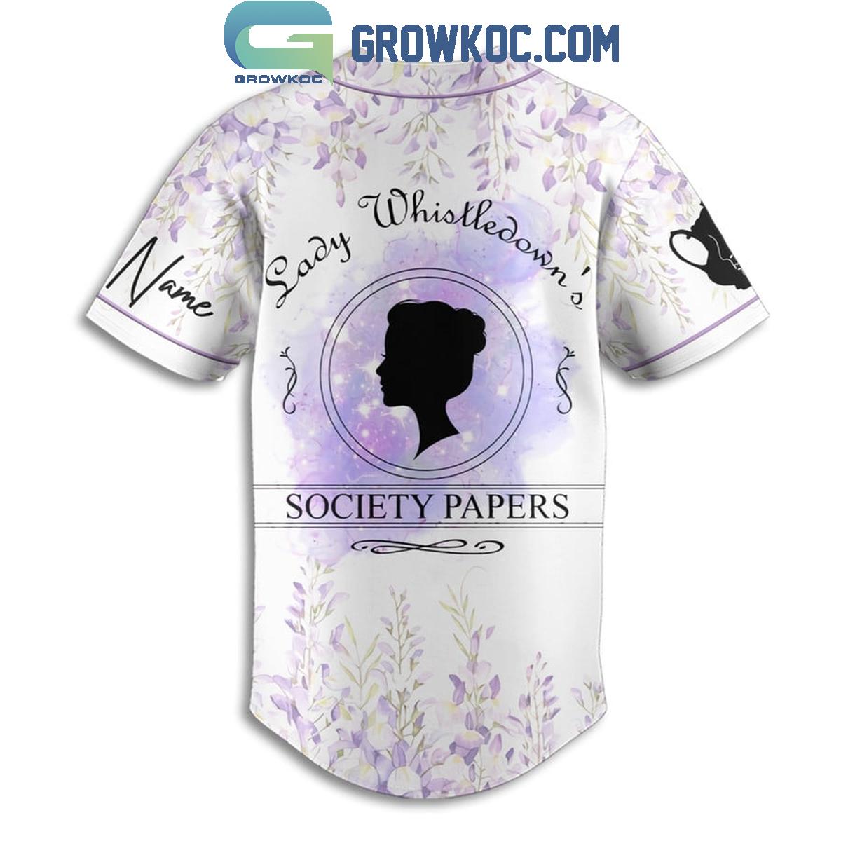 Lady Whistledown’s Society Papers Bridgerton Series Personalized Baseball Jersey