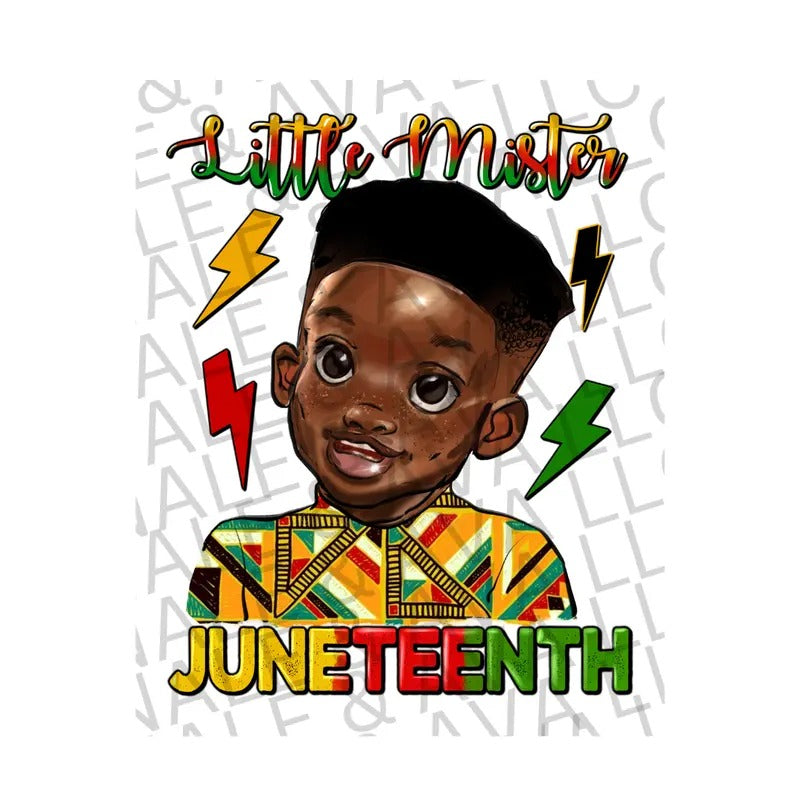 Little Mister Juneteenth Direct To Film Transfer T-Shirts, Hoodie, Sweatshirt | WearSparks.com
