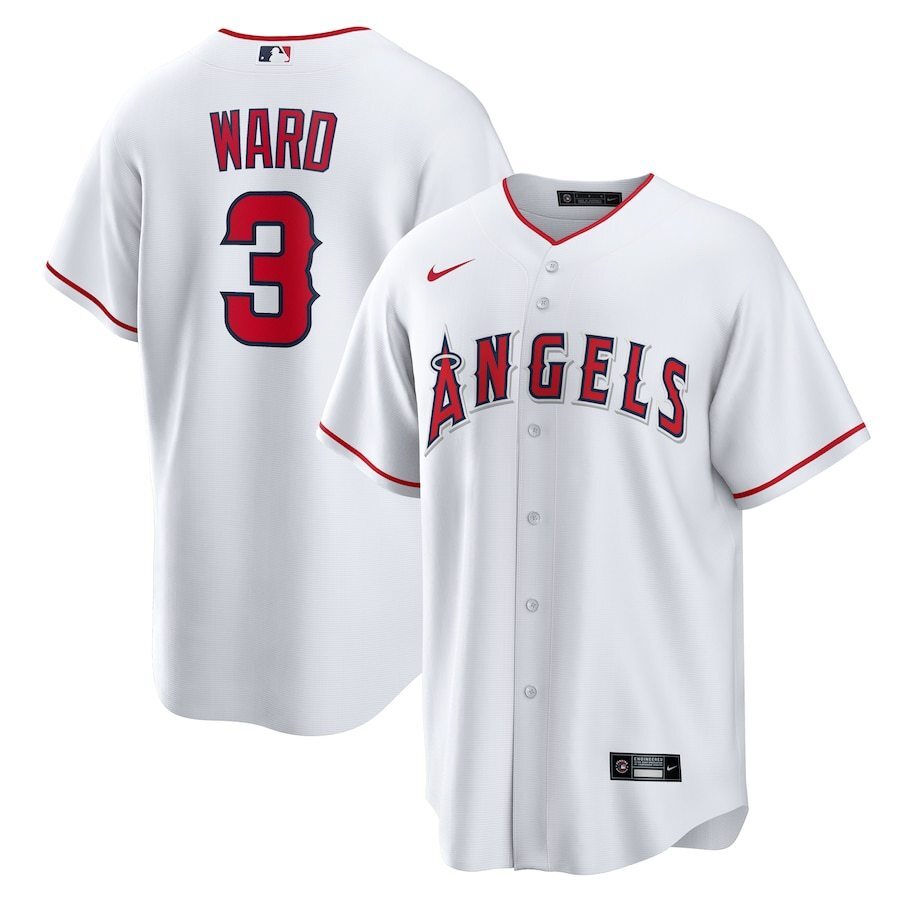 Los Angeles Angels #3 Taylor Ward Home Replica Jersey - White Style 1