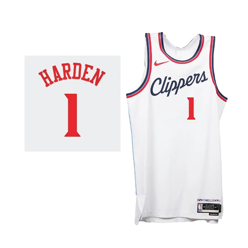 Los Angeles Clippers #1 James Harden 2024-25 Association Edition White