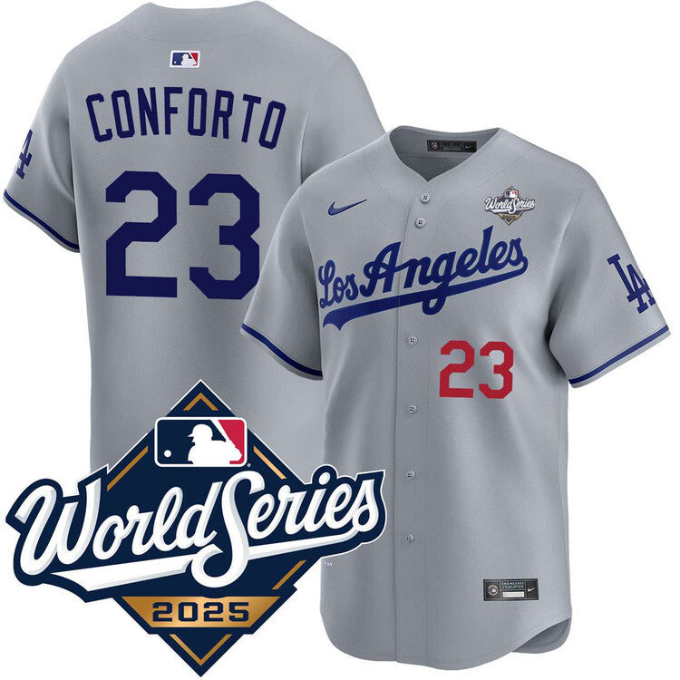 Los Angeles Dodgers #23 Michael Conforto Road Limited 2025 World Series Jersey