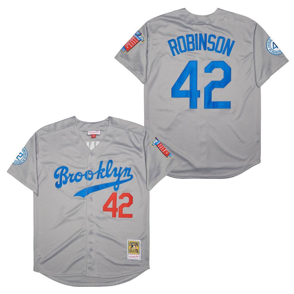 Los Angeles Dodgers #42 Jackie Robinson Dodgers 42 Gray Edition