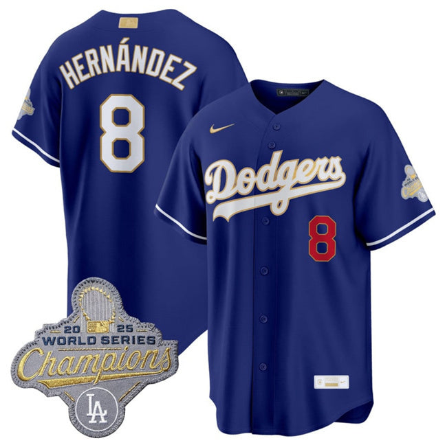Los Angeles Dodgers #8 Enrique Hernández Royal 2026 Alternate Gold Collection