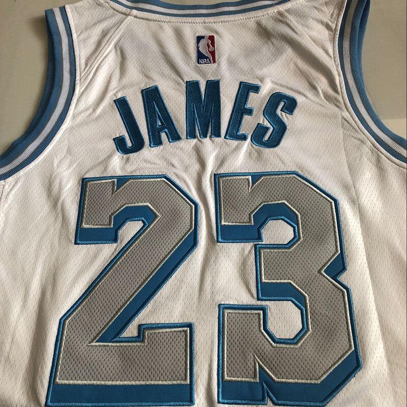 Los Angeles Lakers #23 James 2021 city jersey white Style 2