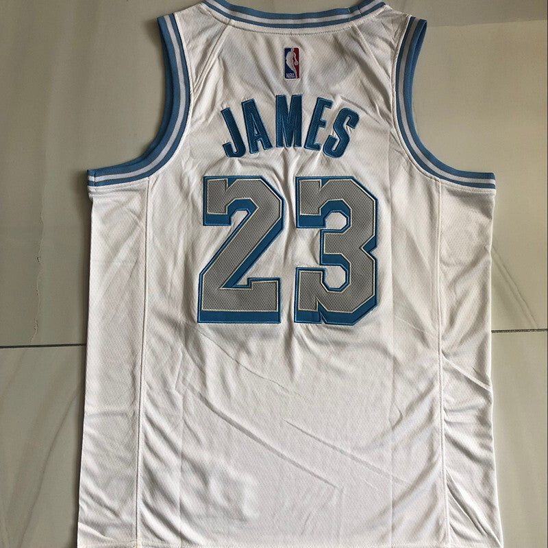 Los Angeles Lakers #23 James 2021 city jersey white Style 8