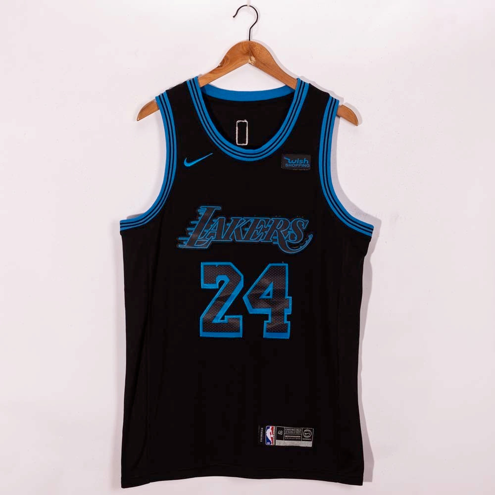 Los Angeles Lakers #24 Kobe Bryant 2021 Lakers 24 Black City Edition Style 2