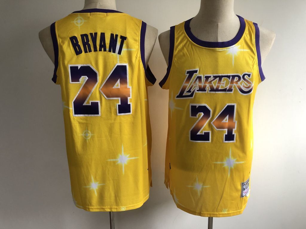 Los Angeles Lakers #24 Kobe Bryant Lakers 24 Yellow Galaxy Edition