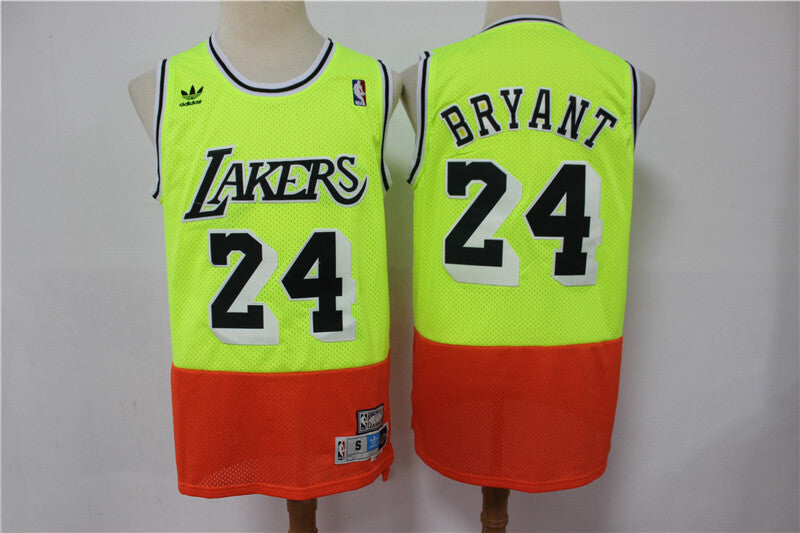 Los Angeles Lakers #24 Kobe Bryant Lakers 24 # Neon Green Retro Edition