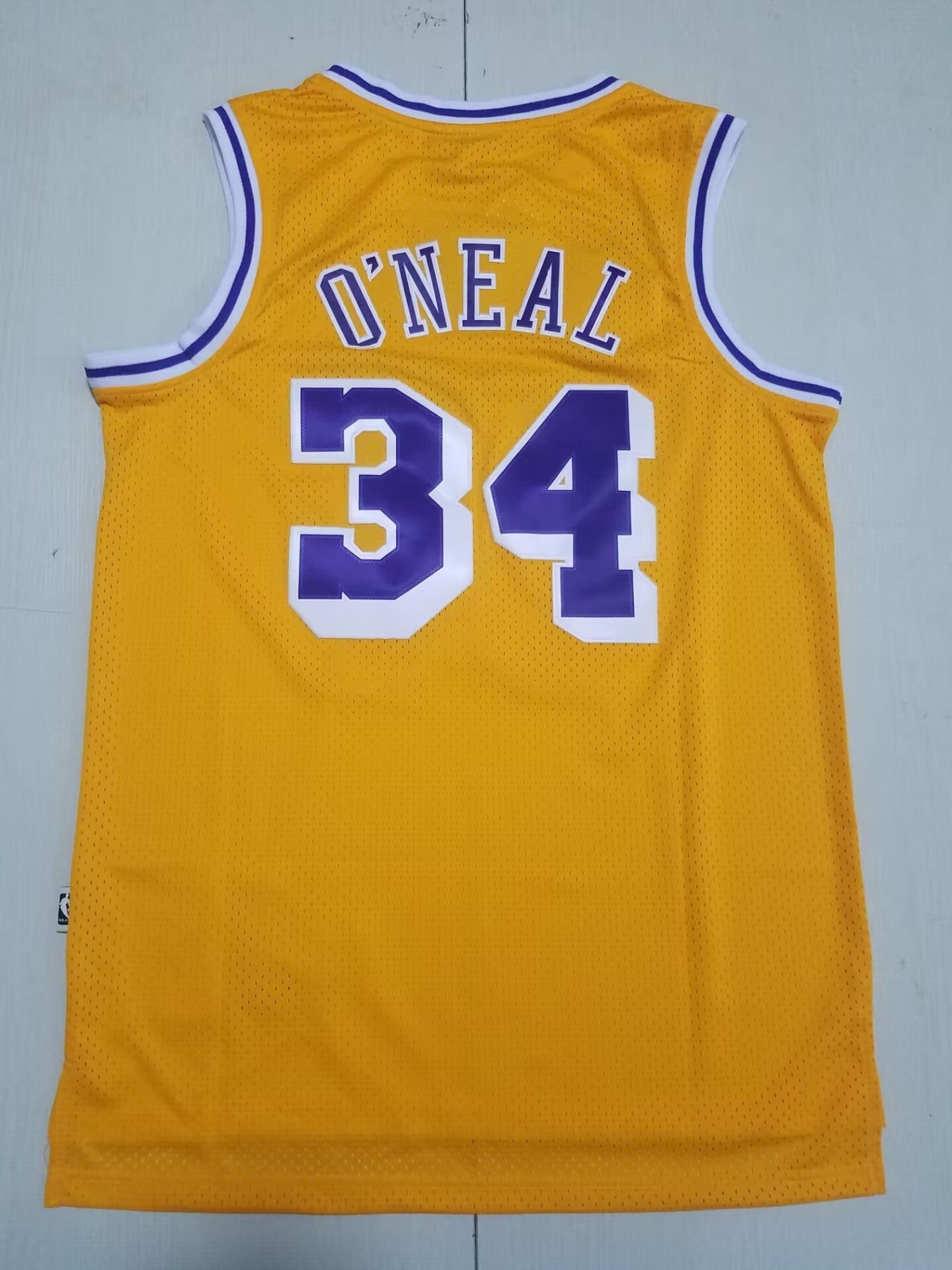 Los Angeles Lakers #34 Shaquille ONeal Lakers 34 Yellow s-xxl Style 1