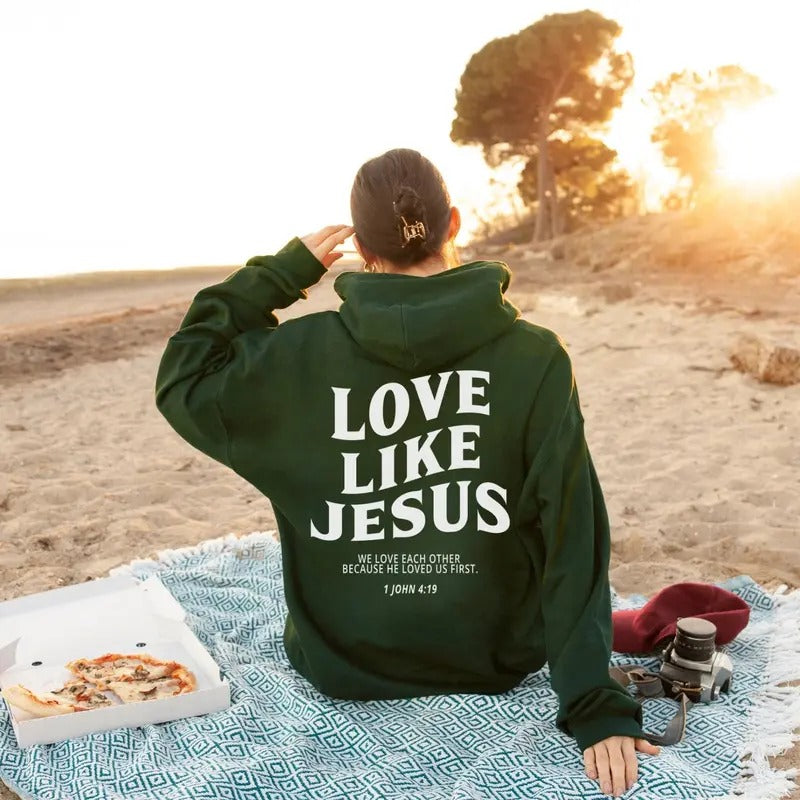 Love Like Jesus Hoodie Christian Hoodie Christian Sweatshirt Jesus T-shirt, sweater and Hoodie | WearSparks.com