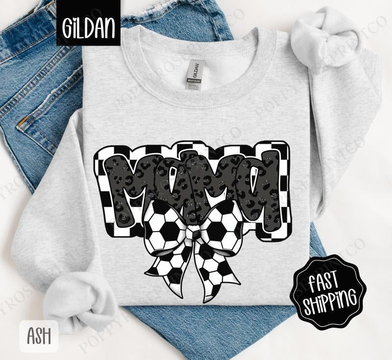 Mama Soccer Bow Sweatshirt, Soccer Mom Sweatshirt, Soccer Mama Sweatshirt T-Shirts, Hoodie | WearSparks.com