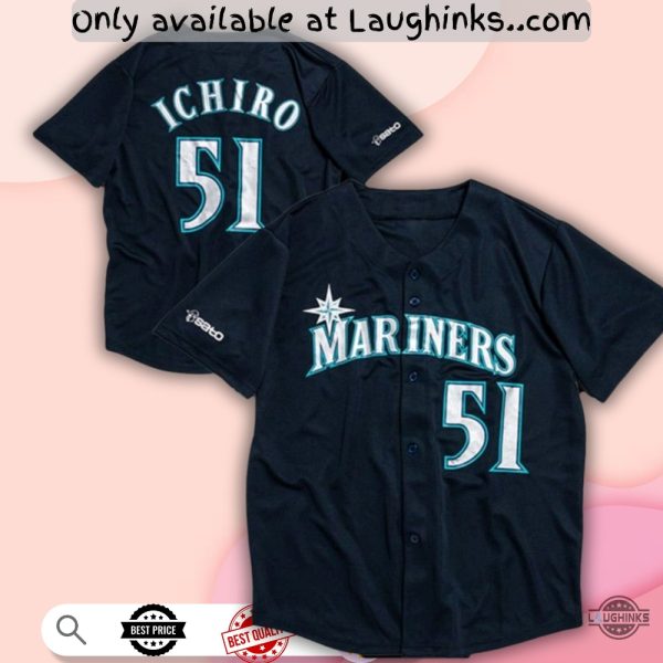Mariners Ichiro Baseball Jersey Shirt Night 2025 Giveaway