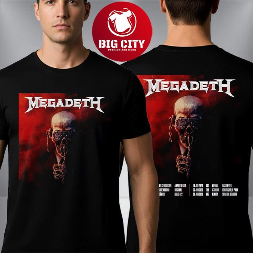 Megadeth 2026 Tour Schedule Artwork By Blake Armstrong Two Sided Shirt