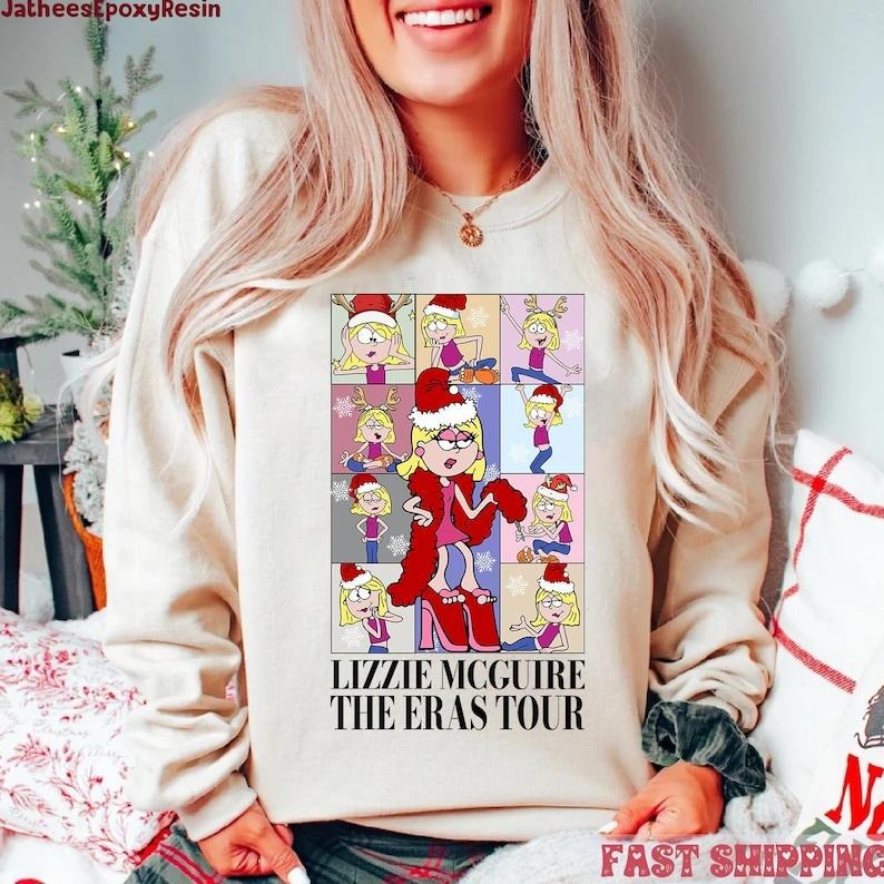 Merry Christmas Lizze McGuire The Eras Tour Sweatshirt Lizzie McGuire Christmas Sweatshirt, Merry Christmas 2024...