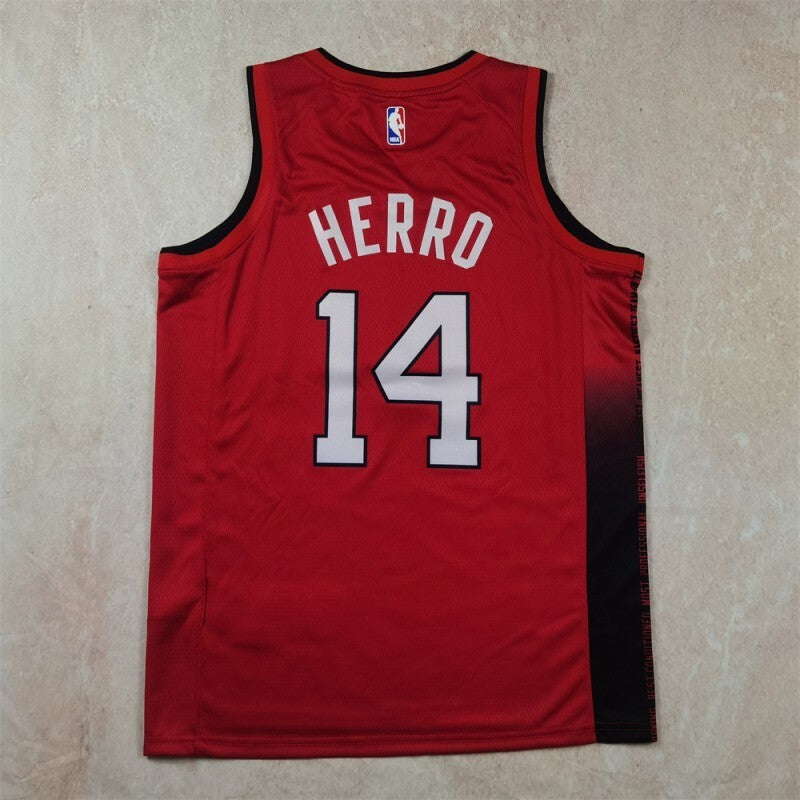 Miami Heat #14 Tyler Herro Hot Press Heat Style 1