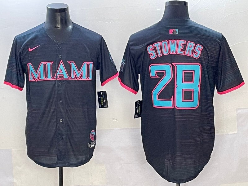 Miami Marlins #28 Kyle Stowers Marlins Collaboration Style 2