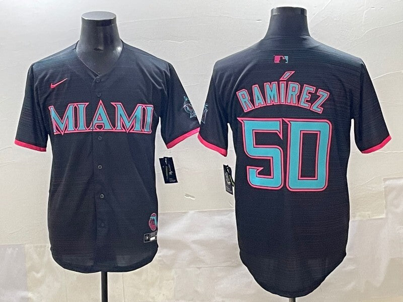 Miami Marlins #50 Ramirez Marlins Collaboration Style 1
