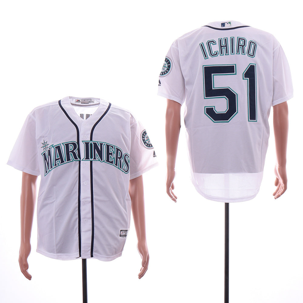 Miami Marlins #51 Suzuki Ichiro Mariners 51 White Fan