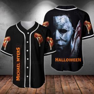 Michael Myers Baseball Jersey Shirt, Horror Movie Baseball Jersey