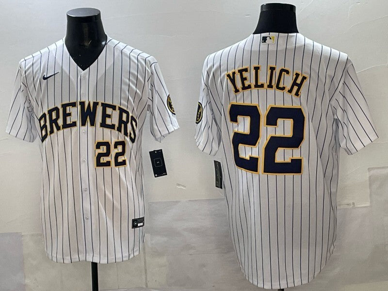 Milwaukee Brewers #22 Christian Yelich Brewers Adult .png