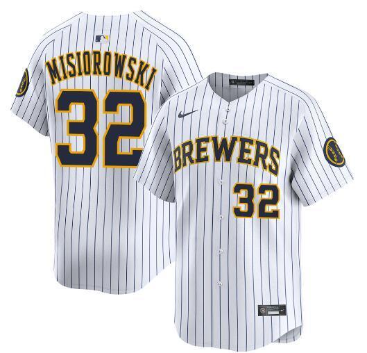 Milwaukee Brewers #32 Jacob Misiorowski White Alternate Limited