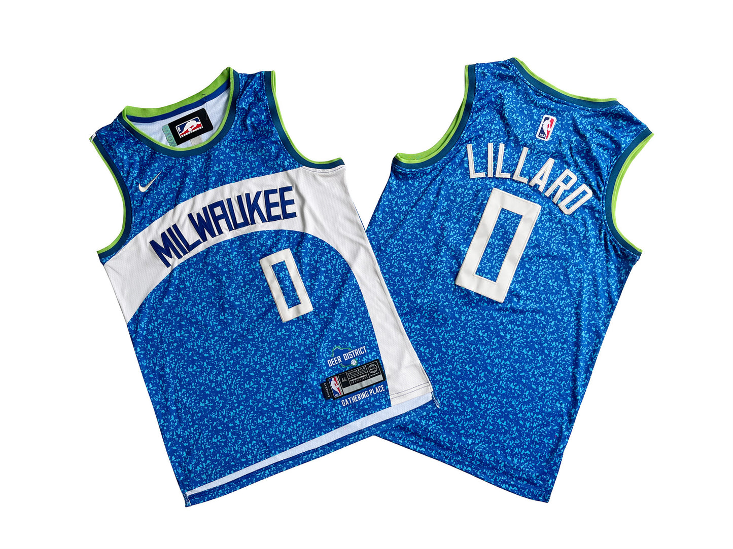 Milwaukee Bucks #0 Damian Lillard Bucks 0 # Blue 2023 City Edition Jersey