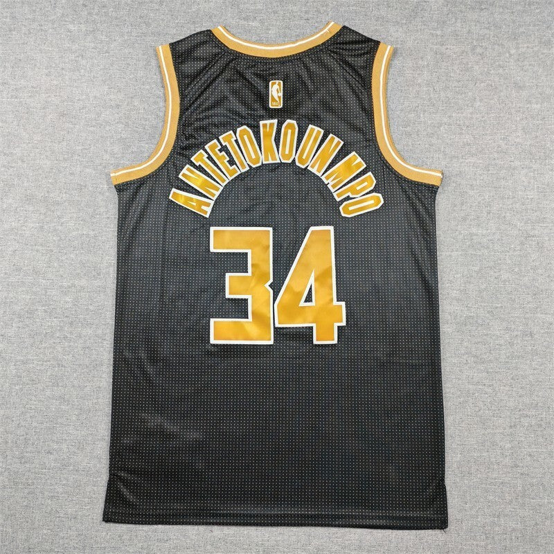 Milwaukee Bucks #34 Giannis Antetokounmpo Bucks 34 Black Limited s-xxl Style 1