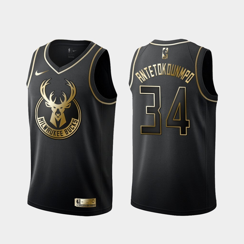 Milwaukee Bucks #34 Giannis Antetokounmpo Bucks 34# Yellow Edition Jersey