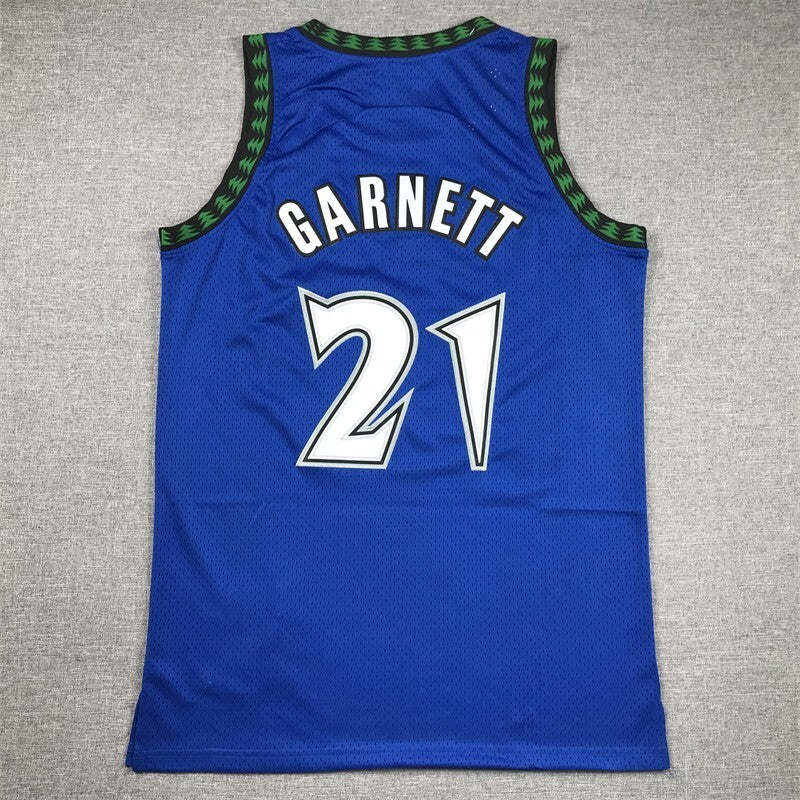Minnesota Timberwolves #21 Kevin Garnett Timberwolves 21 Retro Blue s-xxl Style 1
