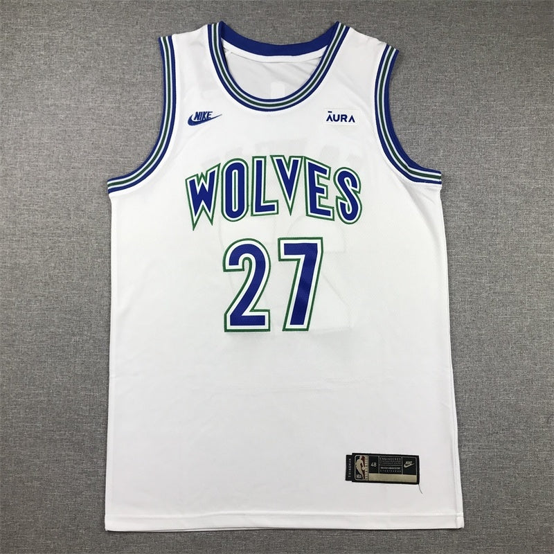Minnesota Timberwolves #27 Rudy Gobert Timberwolves 27 Classic White Style 2