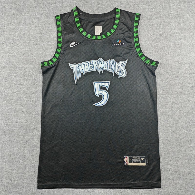Minnesota Timberwolves #5 Anthony Edwards 26 Timberwolves Classic Black Style 2