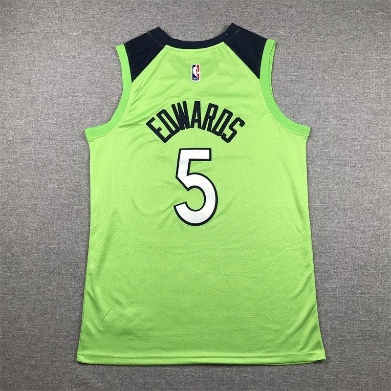 Minnesota Timberwolves #5 Anthony Edwards Timberwolves 5 Green Style 1