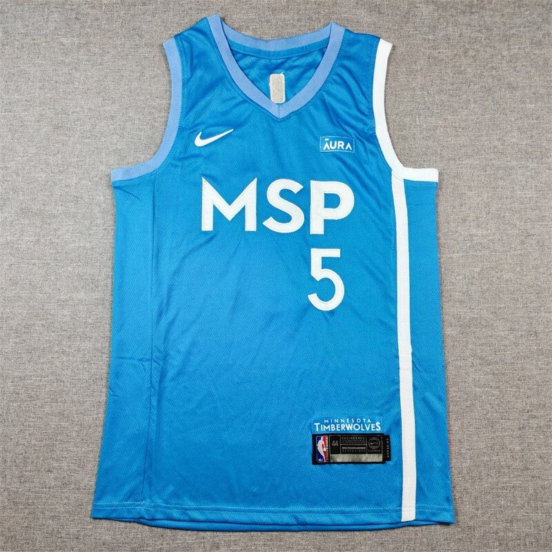 Minnesota Timberwolves #5 Anthony Edwards Timberwolves 5 Light Blue s-xxl Style 2