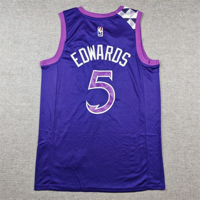 Minnesota Timberwolves #5 Anthony Edwards Timberwolves 5 Purple s-xxl Style 1