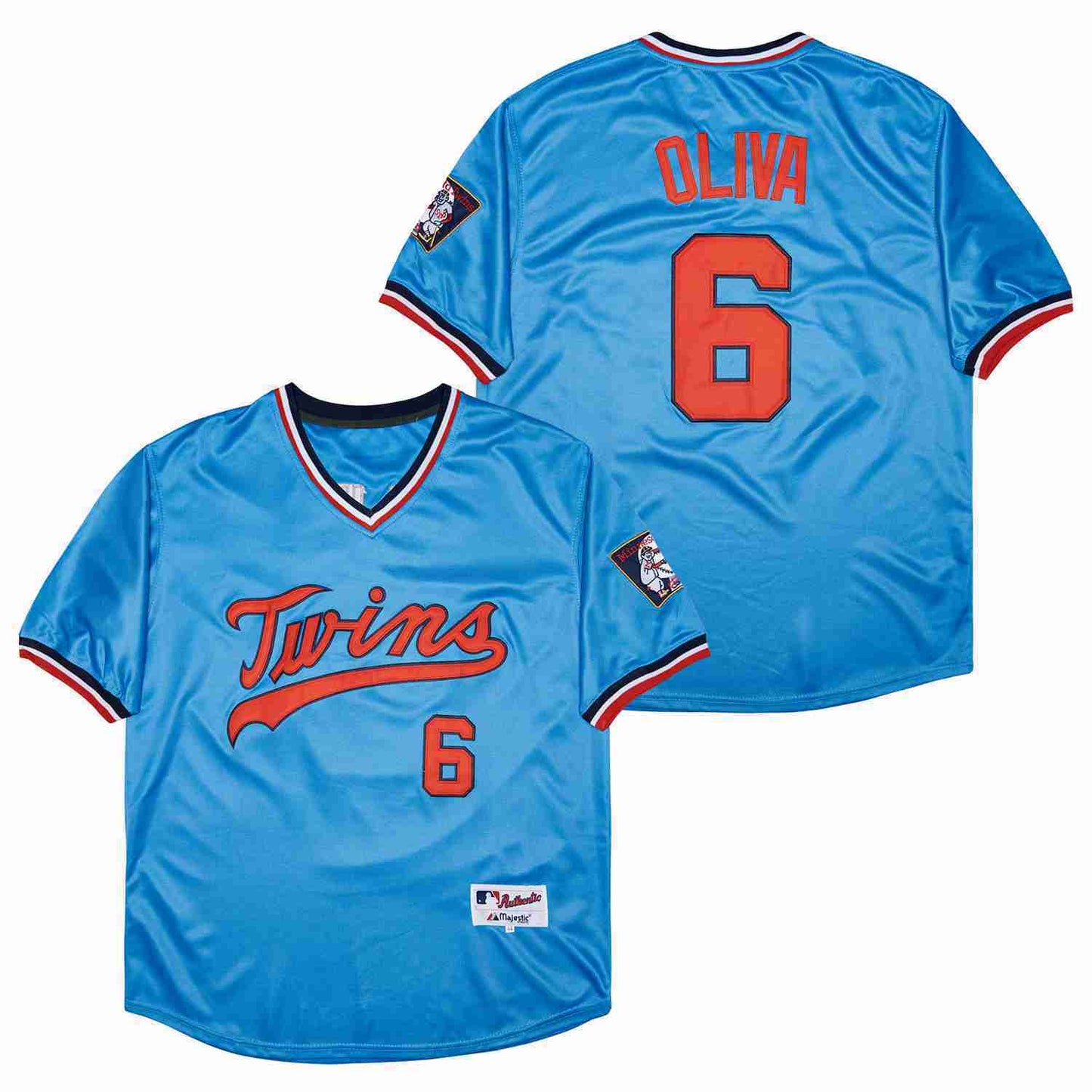 Minnesota Twins #6 Tony Oliva Twins 6 Blue Pullover Inverted Style 1