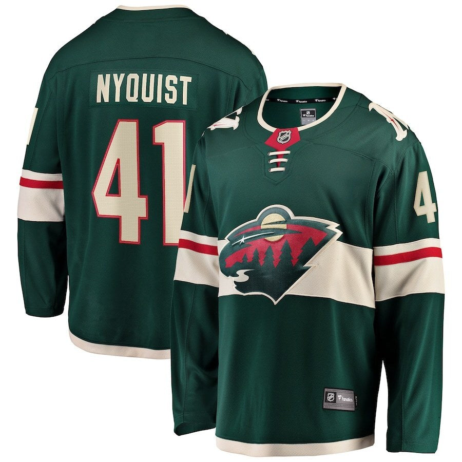 Minnesota Wild #41 Gustav Nyquist Home Breakaway Jersey - Green