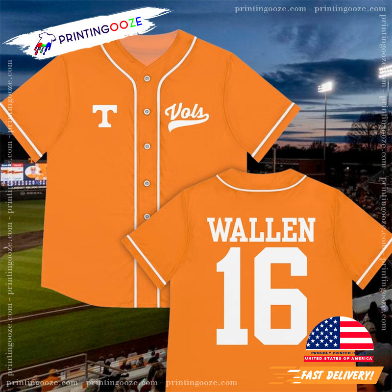 Morgan Wallen Tennessee Fullbutton Baseball Jersey