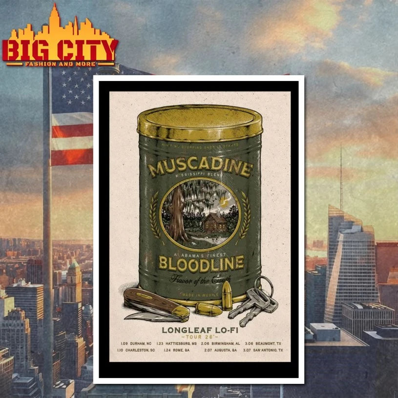 Muscadine Bloodline Longleaf Lo-Fi 2026 Shows Poster shirt