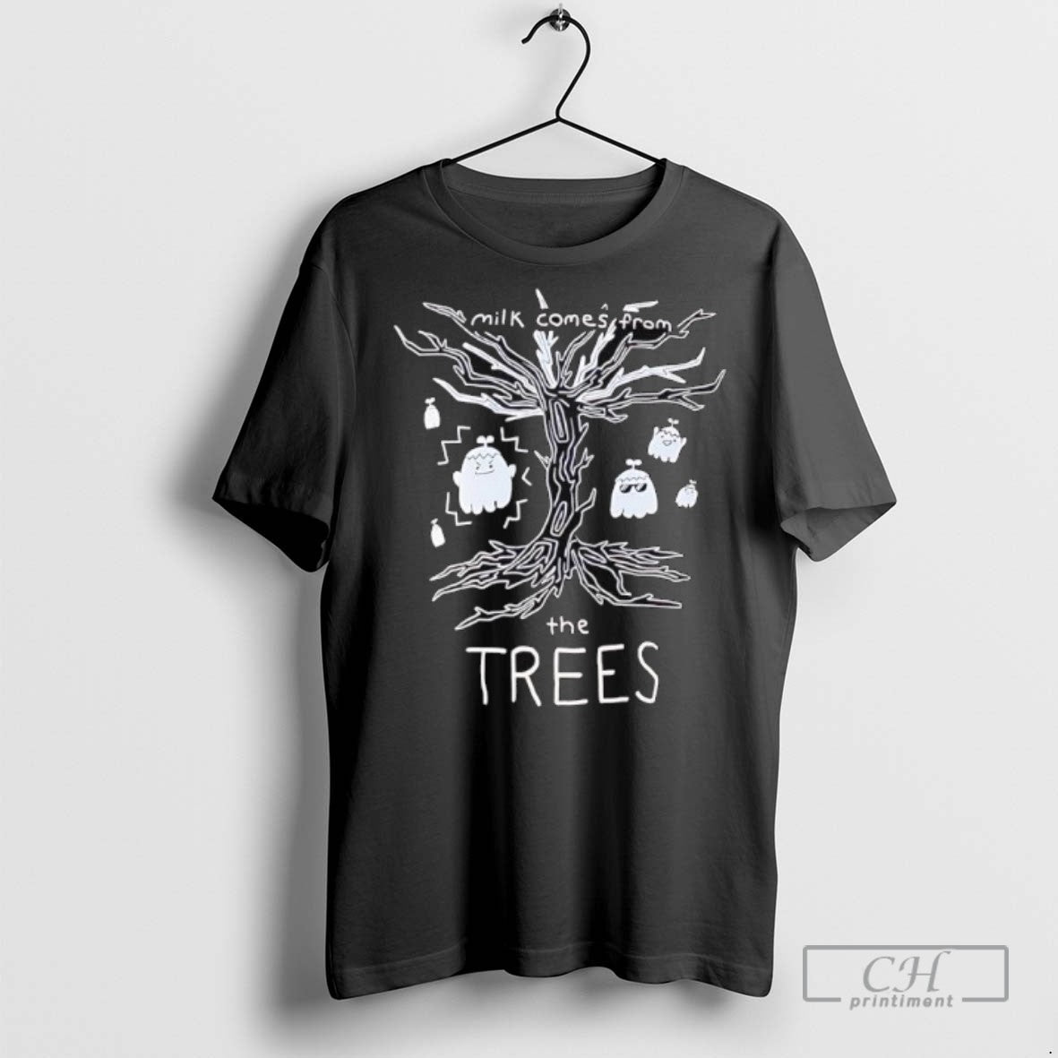 Nelward Milk Comes From The Trees Ghost T Shirts