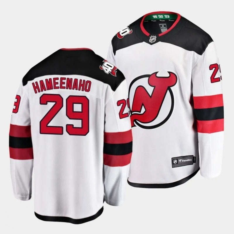 New Jersey Devils #29 lenni hameenaho white away jersey 2023 nhl draft