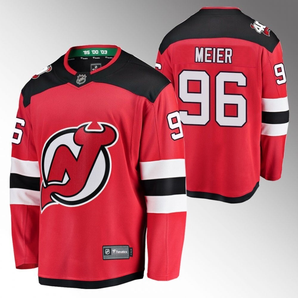 New Jersey Devils #96 Timo Meier Home Jersey - Red