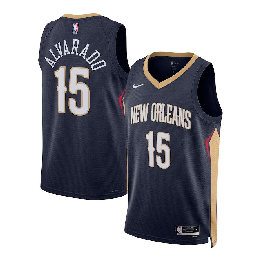 New Orleans Pelicans #15 Jose Alvarado Unisex Swingman Jersey - Association Edition - Navy